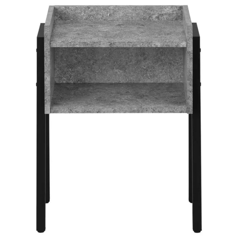 Side table / nightstand - tray top / 1 storage cubby / rectangular - 23"h - g - Monarch