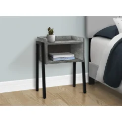Side table / nightstand - tray top / 1 storage cubby / rectangular - 23