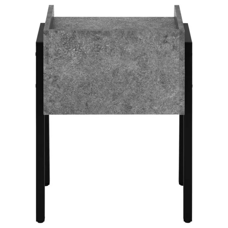 Side table / nightstand - tray top / 1 storage cubby / rectangular - 23"h - g - Monarch