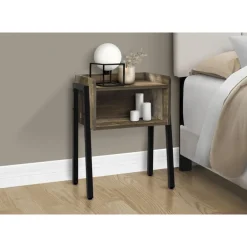 Side table / nightstand - tray top / 1 storage cubby / rectangular - 23"h - b - Monarch