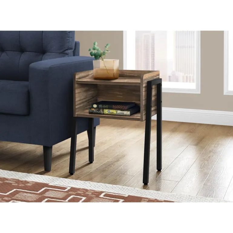 Side table / nightstand - tray top / 1 storage cubby / rectangular - 23"h - b - Monarch