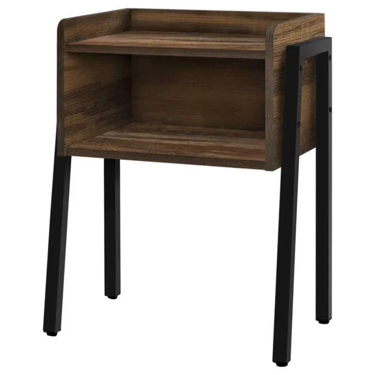 Side table / nightstand - tray top / 1 storage cubby / rectangular - 23"h - b - Monarch