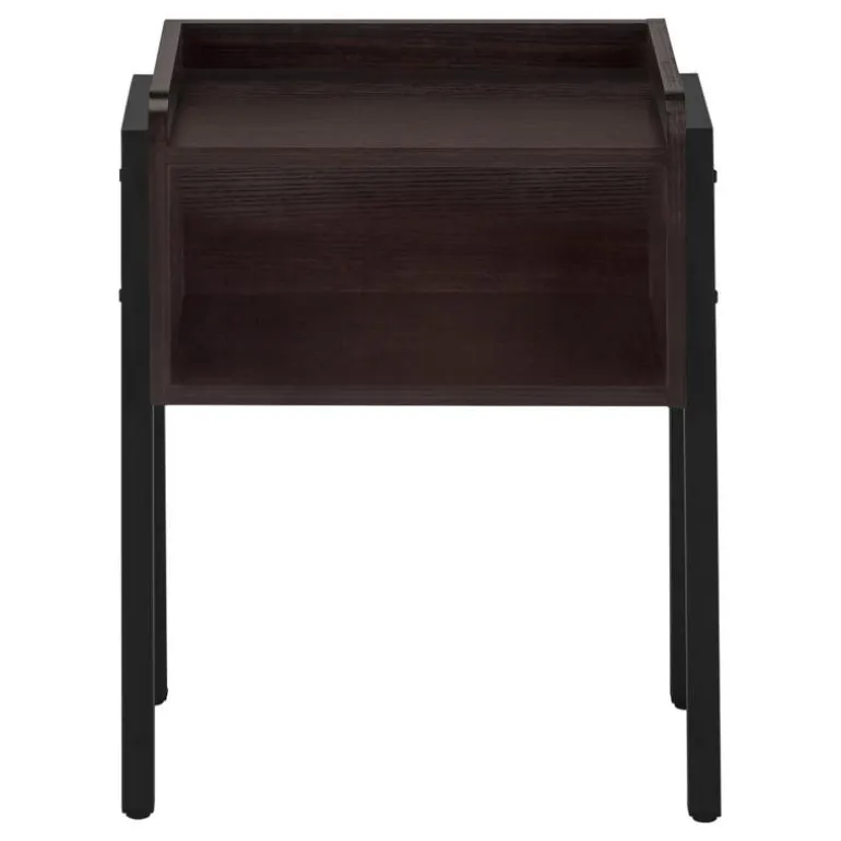 Side table / nightstand - tray top / 1 storage cubby / rectangular - 23"h - e - Monarch