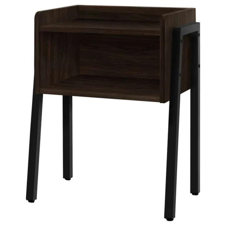 Side table / nightstand - tray top / 1 storage cubby / rectangular - 23"h - e - Monarch