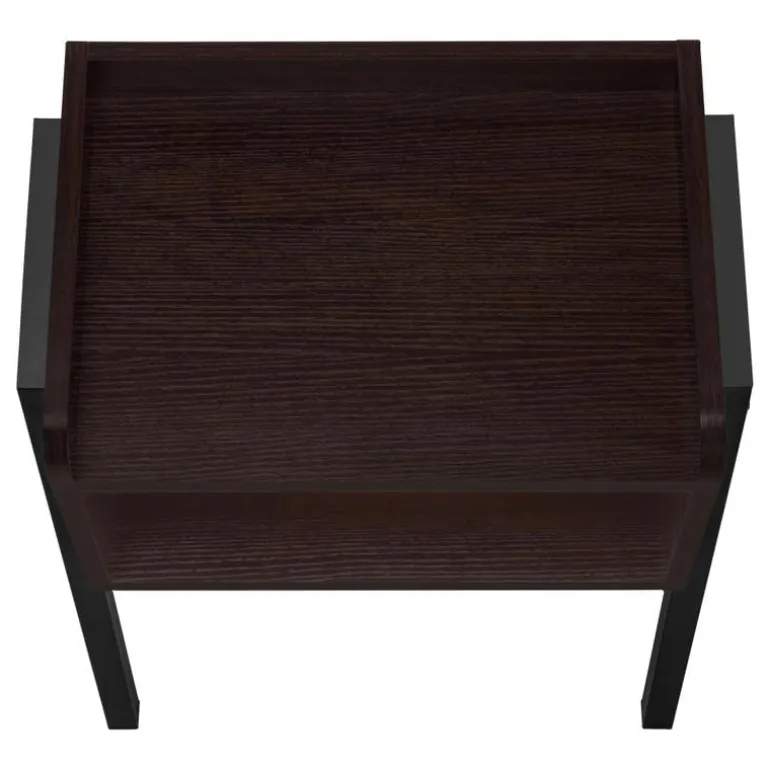 Side table / nightstand - tray top / 1 storage cubby / rectangular - 23"h - e - Monarch