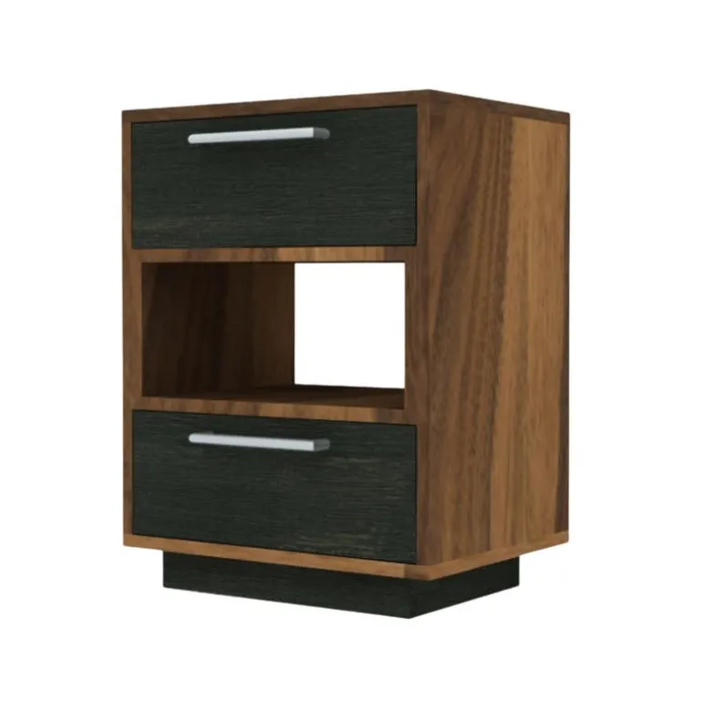 Side Table - Slate and Walnut