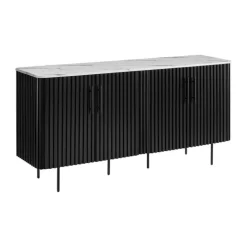 Sideboard Buffet Cabinet with Faux Marble Top
