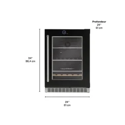 SILHOUETTE 24″ Built-in Beverage Center Black 24