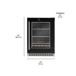 SILHOUETTE 24″ Built-in Beverage Center Black 24