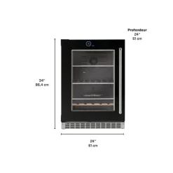 SILHOUETTE 24″ Built-in Beverage Center Black 24