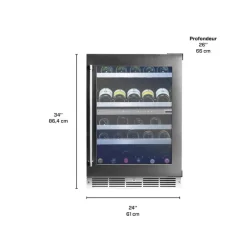 SILHOUETTE 24″ Built-in Wine Cellar Stainless 24