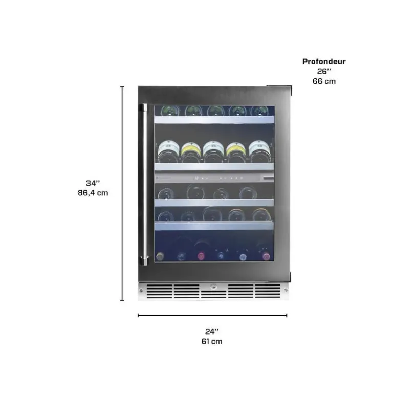 SILHOUETTE 24″ Built-in Wine Cellar Stainless 24" - SPRWC052D3SS