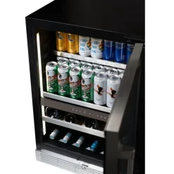 SILHOUETTE 24″ Built-in Wine and Beverage Center Black 24" - SPRWBC052D3S