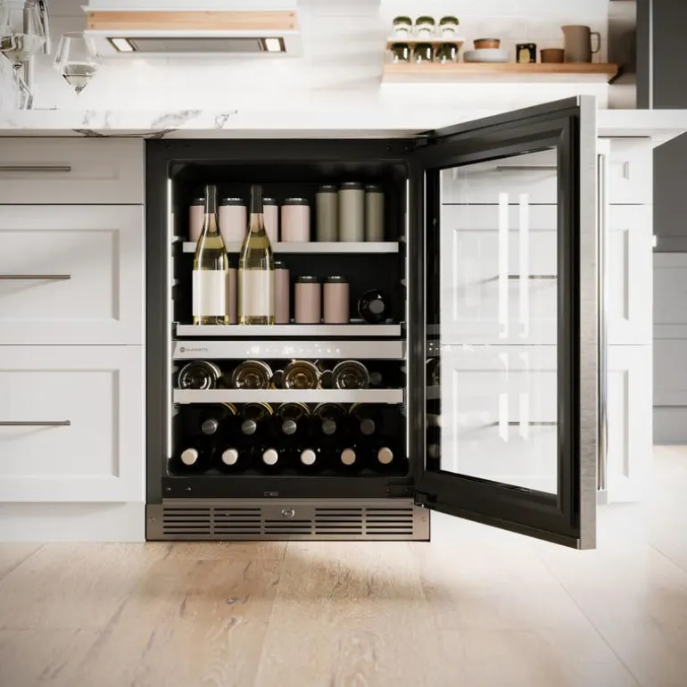 SILHOUETTE 24″ Built-in Wine and Beverage Center Black 24" - SPRWBC052D3S