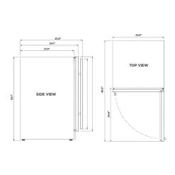 SILHOUETTE 24 In 5,5 Cu ft Refrigerator Stainless Compact - SPRAR055D1SS