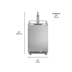 SILHOUETTE 24″ Outdoor Keg Cooler Stainless 24
