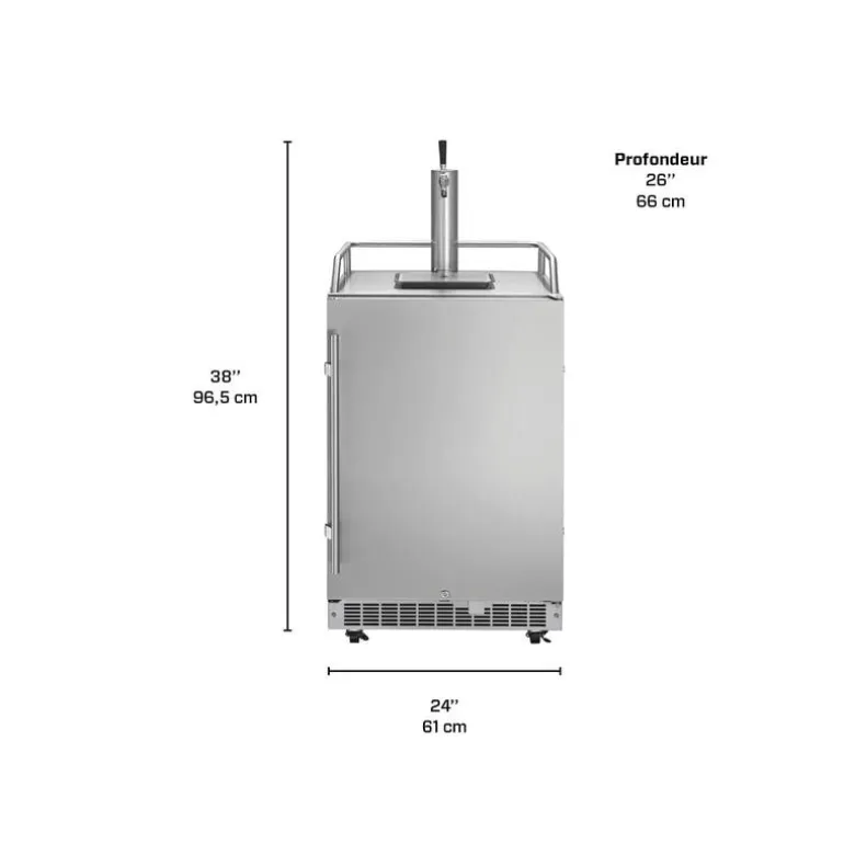 SILHOUETTE 24″ Outdoor Keg Cooler Stainless 24" - DKC055D1SSPR