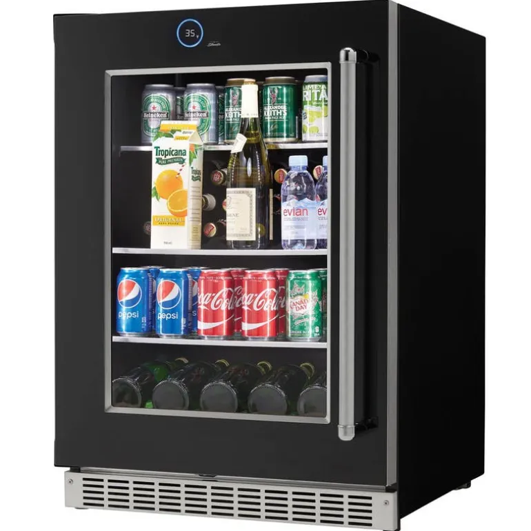 SILHOUETTE Built-in Beverage Center 24 in Black 24" - SRVBC050L