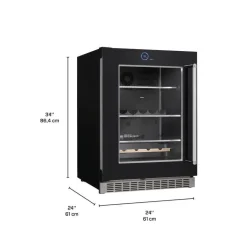 SILHOUETTE Built-in Beverage Center 24 in Black 24