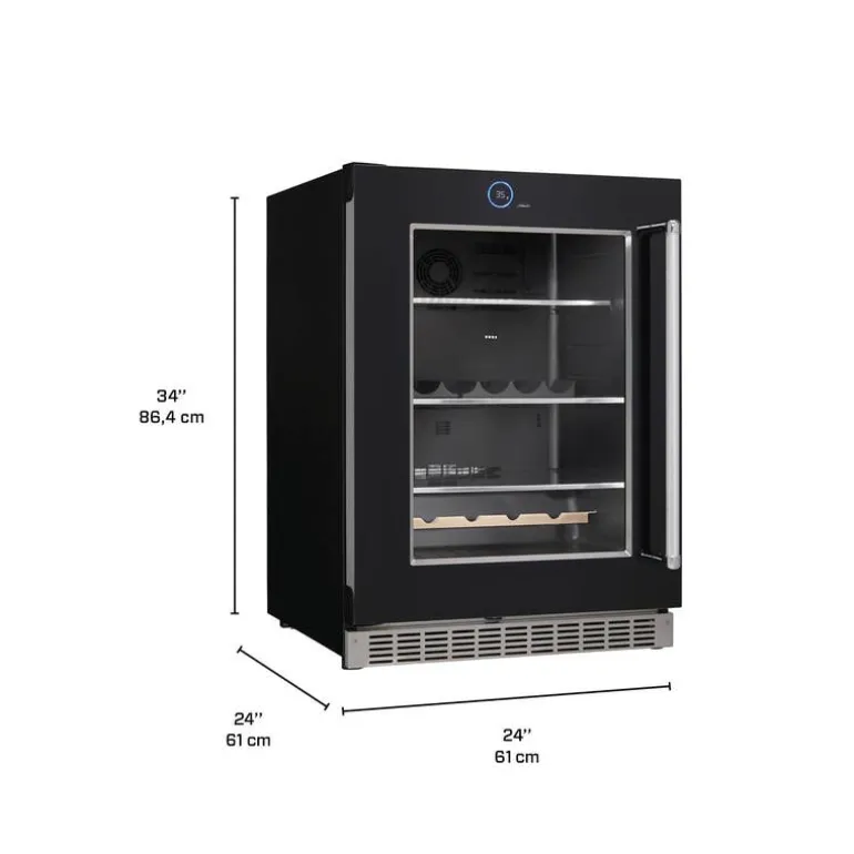 SILHOUETTE Built-in Beverage Center 24 in Black 24" - SRVBC050L