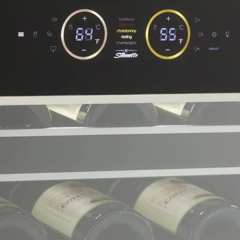 SILHOUETTE Wine Cooler 24 in Black 24" - SRVWC050L-SS