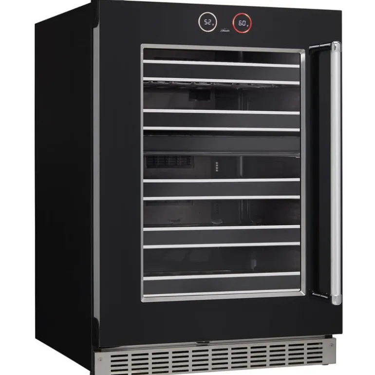 SILHOUETTE Wine Cooler 24 in Black 24" - SRVWC050L-SS