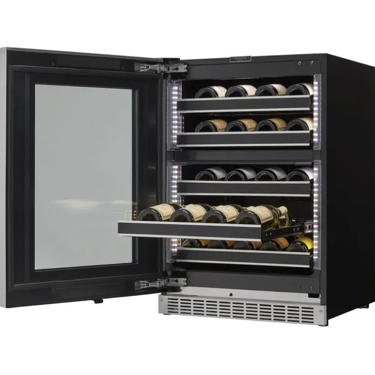 SILHOUETTE Wine Cooler 24 in Black 24" - SRVWC050L-SS