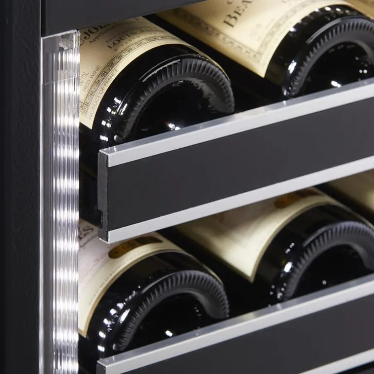 SILHOUETTE Wine Cooler 24 in Black 24" - SRVWC050L-SS