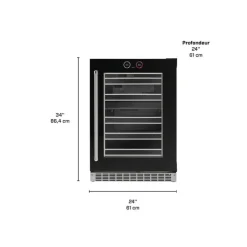 SILHOUETTE Wine Cooler 24 in Black 24