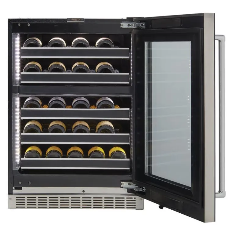 SILHOUETTE Wine Cooler 24 in Black 24" - SRVWC050R-SS