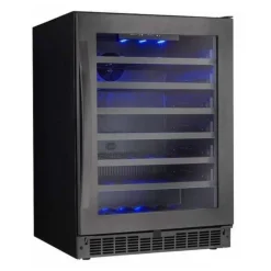SILHOUETTE Wine Cooler Black Stainless 24