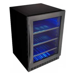 SILHOUETTE Wine Cooler Black Stainless 24" - SSBC056D3B-S