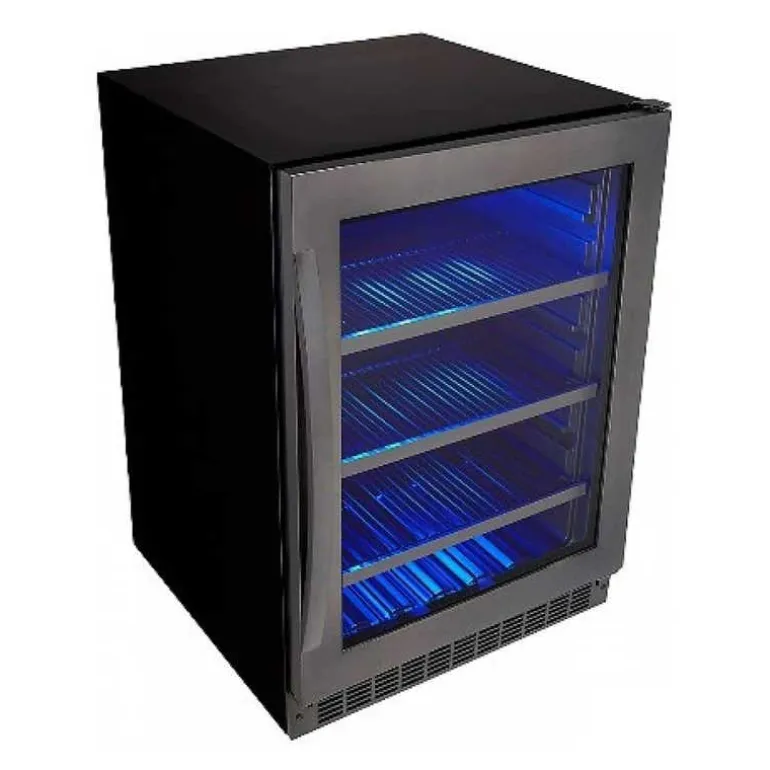 SILHOUETTE Wine Cooler Black Stainless 24" - SSBC056D3B-S