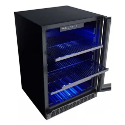 SILHOUETTE Wine Cooler Black Stainless 24" - SSBC056D3B-S
