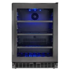 SILHOUETTE Wine Cooler Black Stainless 24