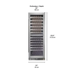 SILHOUETTE Wine Cooler Stainless 24" - SPRWC140D1SS