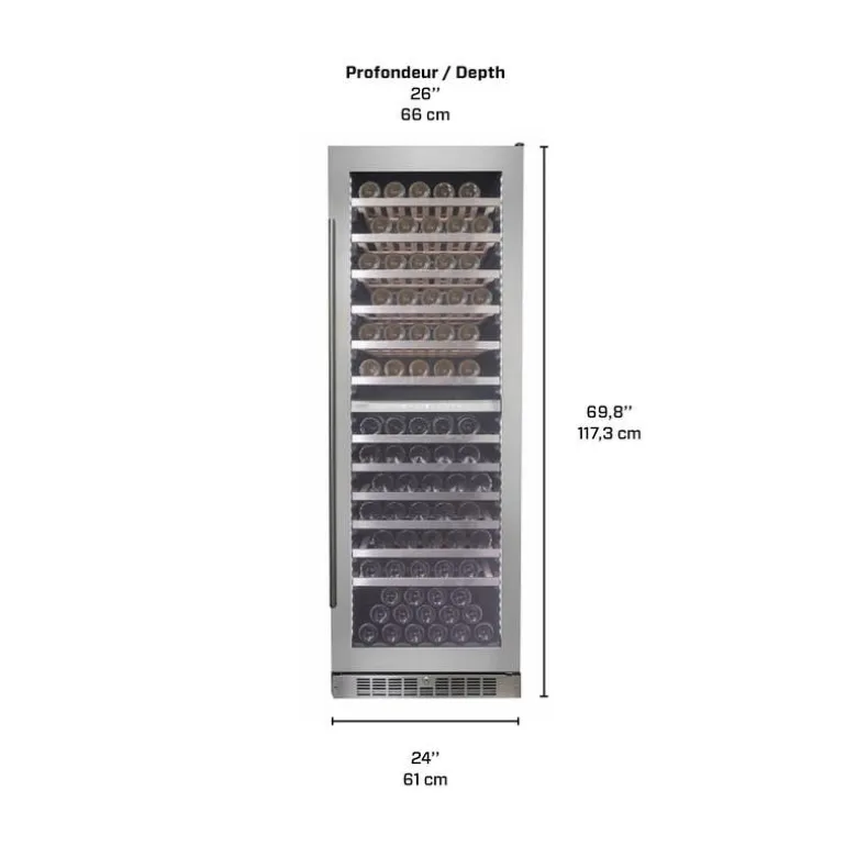 SILHOUETTE Wine Cooler Stainless 24" - SPRWC140D1SS