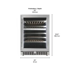 SILHOUETTE Wine Cooler Stainless 24" - SPRWC053D1SS