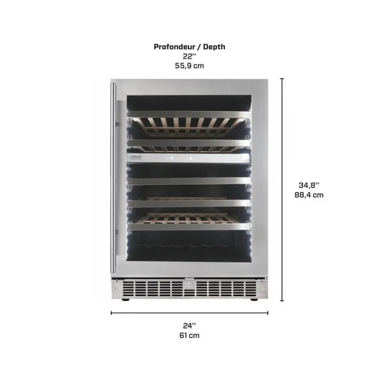 SILHOUETTE Wine Cooler Stainless 24" - SPRWC053D1SS