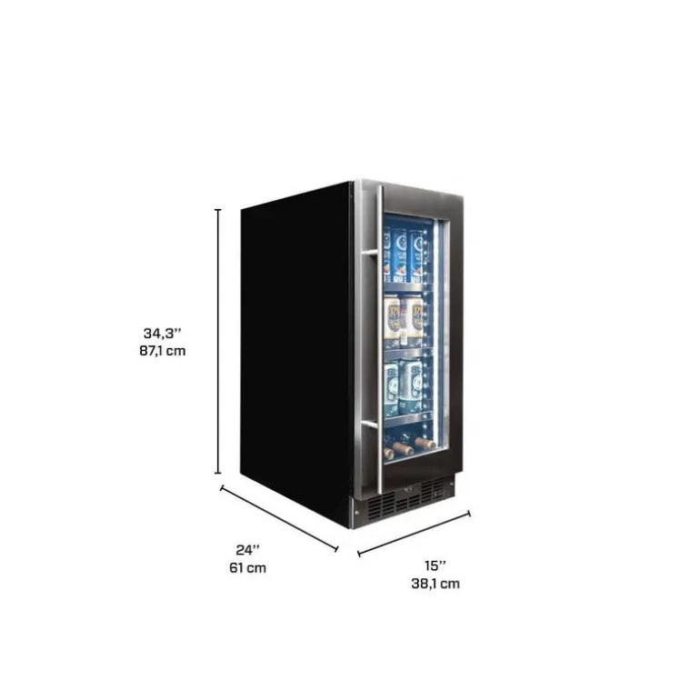 SILHOUETTE Wine Cooler Stainless 15" - SPRBC031D1SS