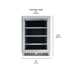 SILHOUETTE Wine Cooler Stainless 24" - SPRBC056D1SS