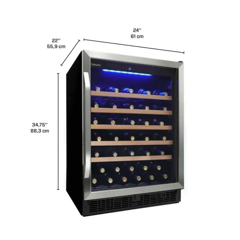 SILHOUETTE Wine Cooler Stainless 24" - SWC057D1BSS