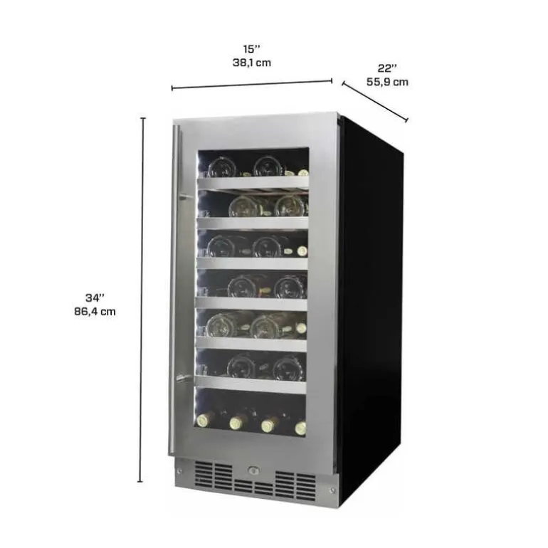 SILHOUETTE Wine Cooler Stainless 15" - SPRWC031D1SS