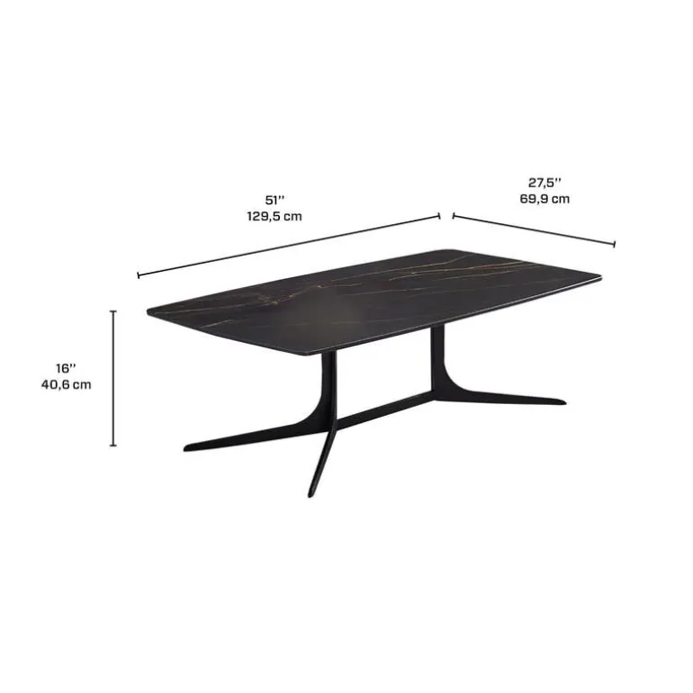 Sintered Stone Rectangular Coffee Table