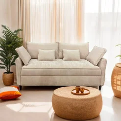Sleeper Sofa with Storage - Beige