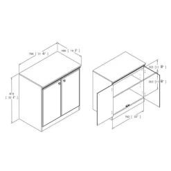 Small 2-door storage cabinet - South Shore