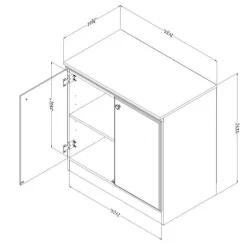 Small 2-door storage cabinet - South Shore