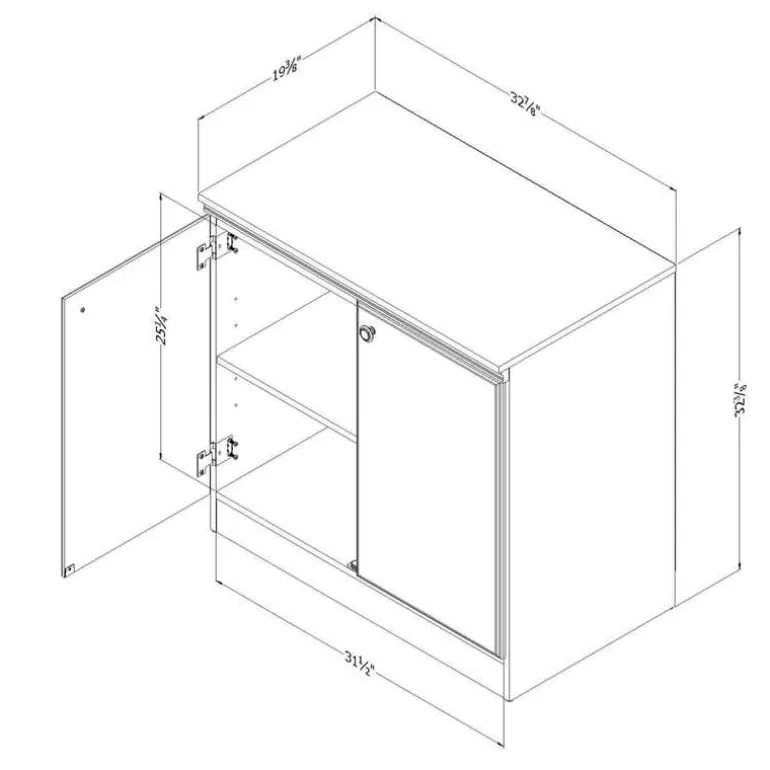 Small 2-door storage cabinet - South Shore
