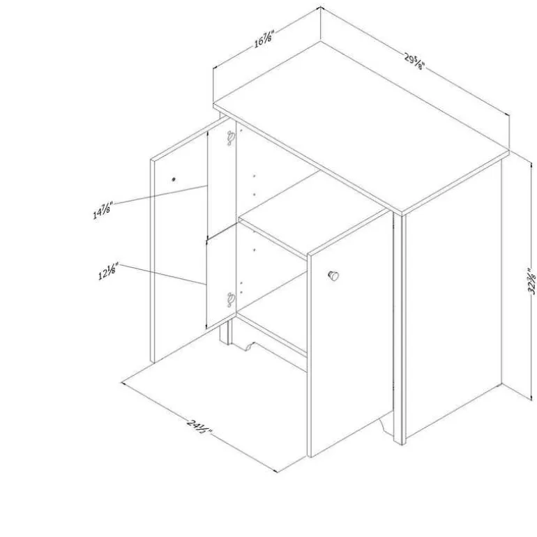 Small 2-Door Storage Cabinet - South Shore