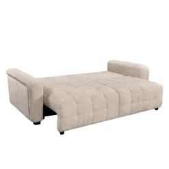 Sofa Bed with Under-Seat Storage - Beige